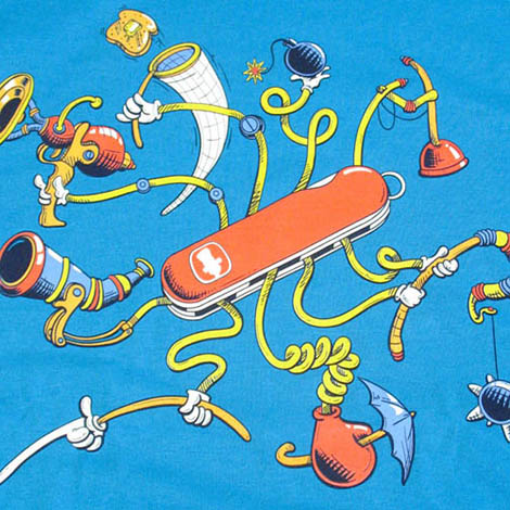 Another Threadless design.  This is Seuss Army Knife.