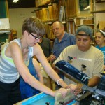 Manny Teaching Some Screen Printing